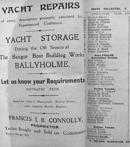 Advert from Bangor Street Directory